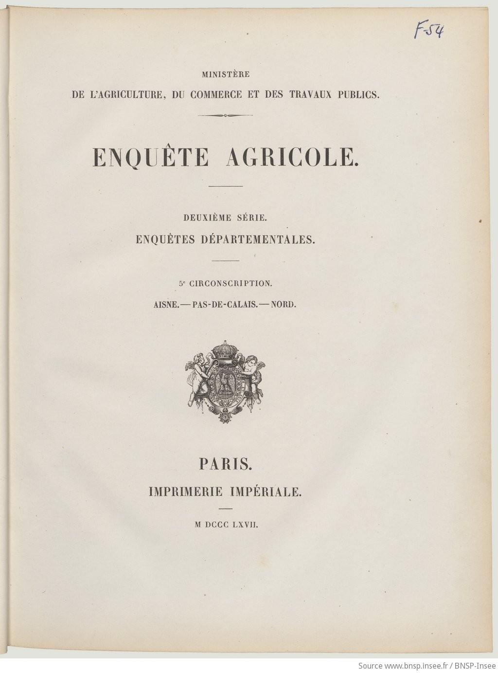 Enquête agricole. 2e série, 5e circonscription, Enquête agricole : Enquêtes départementales. IIe série, 5e circonscription, Aisne, Pas-de-Calais, Nord : [rapport de M. Suin ] / Ministère de l'Agriculture, du commerce et des travaux publics - vue 9 - page NP