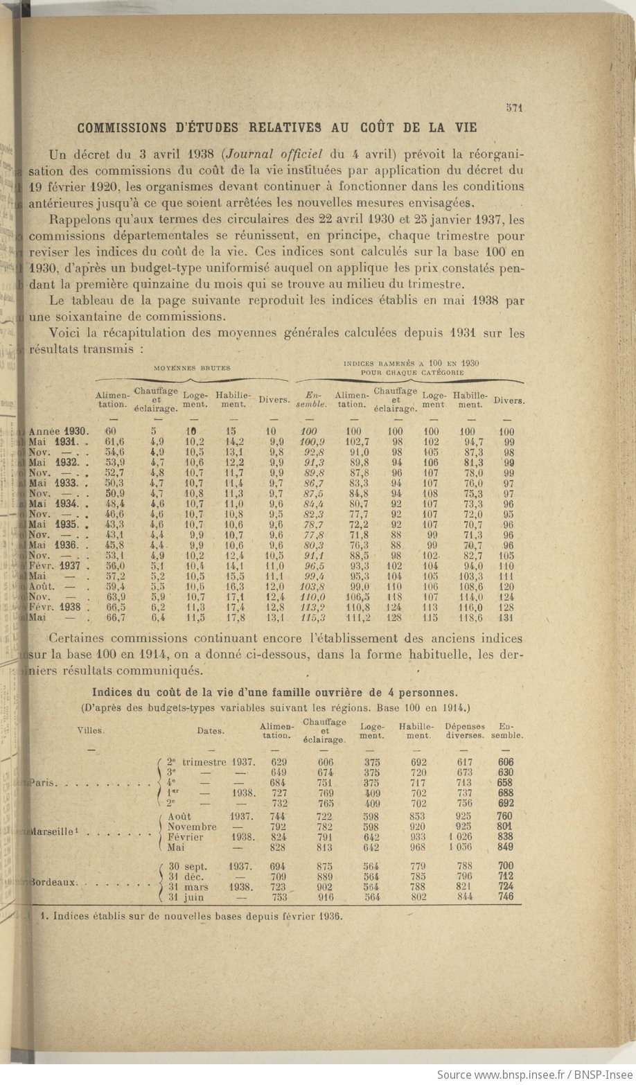 Bulletin de la Statistique générale de la France - vue 83 - page 571