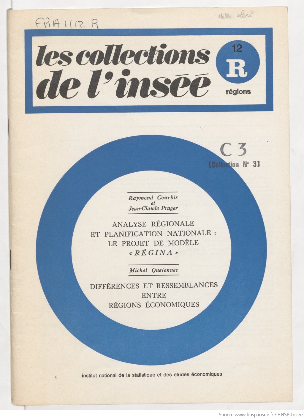 Analyse régionale et planification nationale : le projet de modèle 