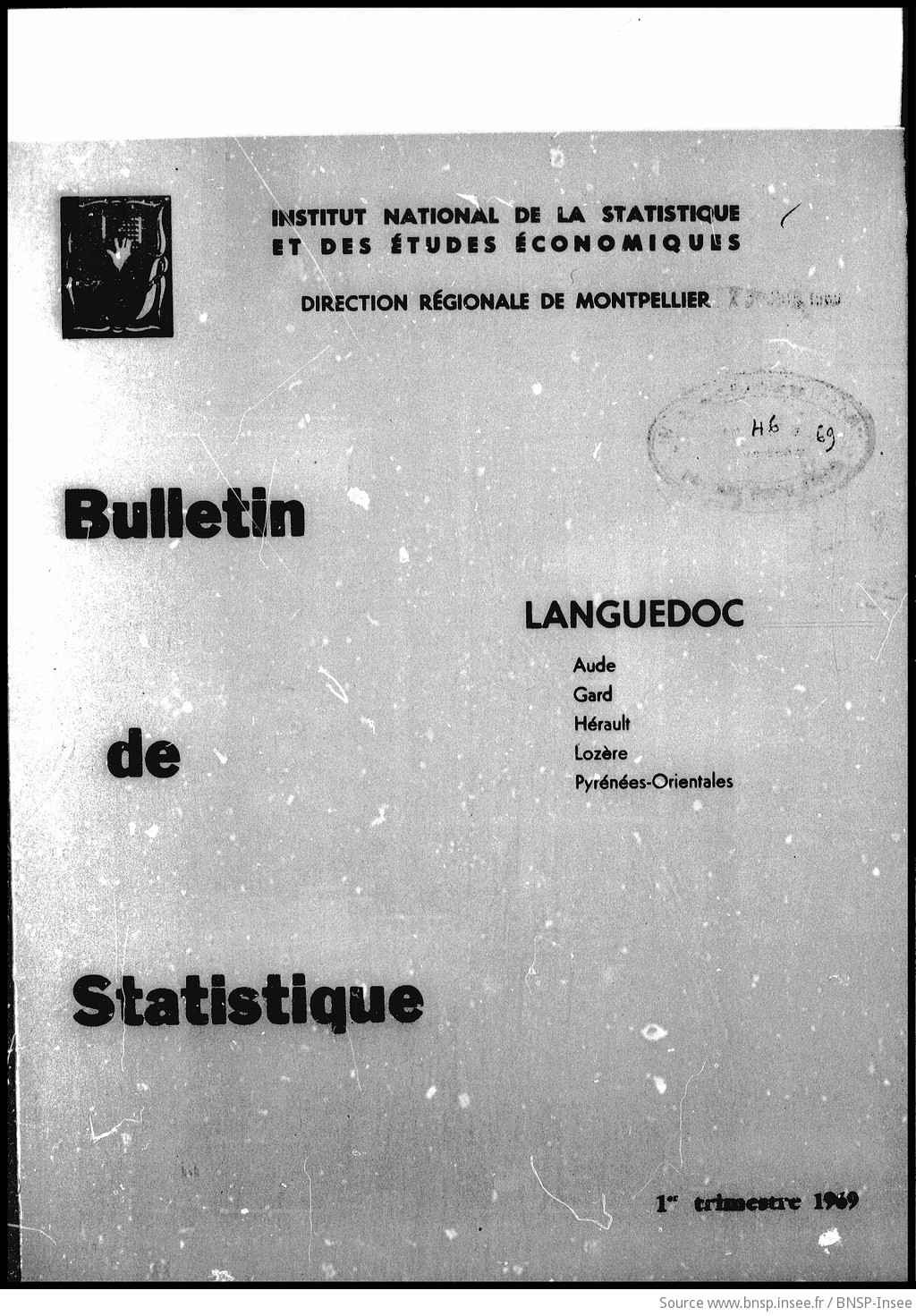 Bulletin de statistique : Languedoc / Institut national de la statistique et des études économiques, Direction régionale de Montpellier - vue 1 - page NP