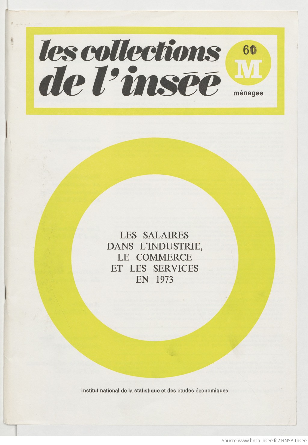 Les Salaires dans l'industrie, le commerce et les services en 1973 / Institut national de la statistique et des études économiques - vue 1 - page NP